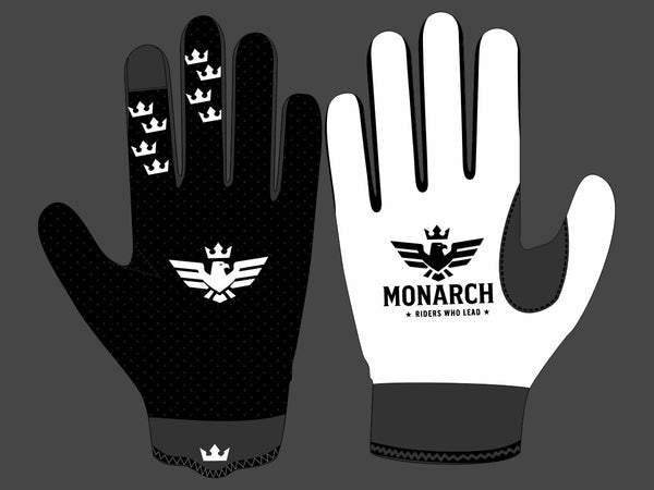 White moto glove