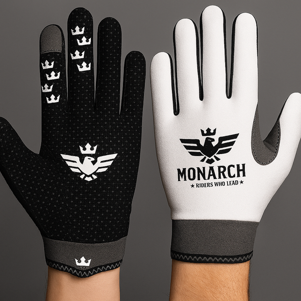 White moto glove
