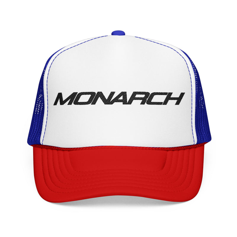 Monarch Trucker Hat — Retro Mesh Foam Cap with 'MONARCH' Logo