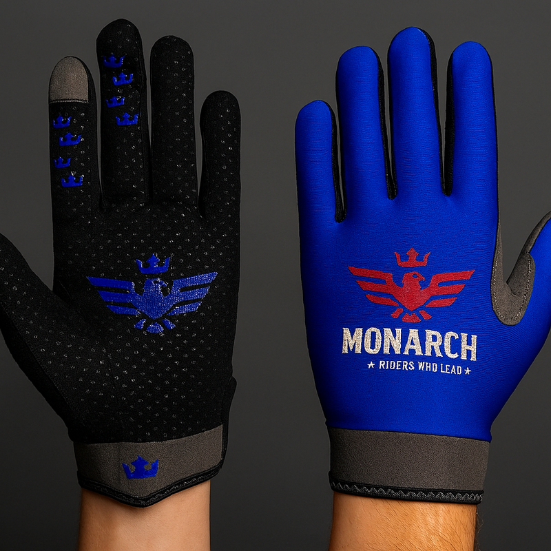 Blue Moto Glove