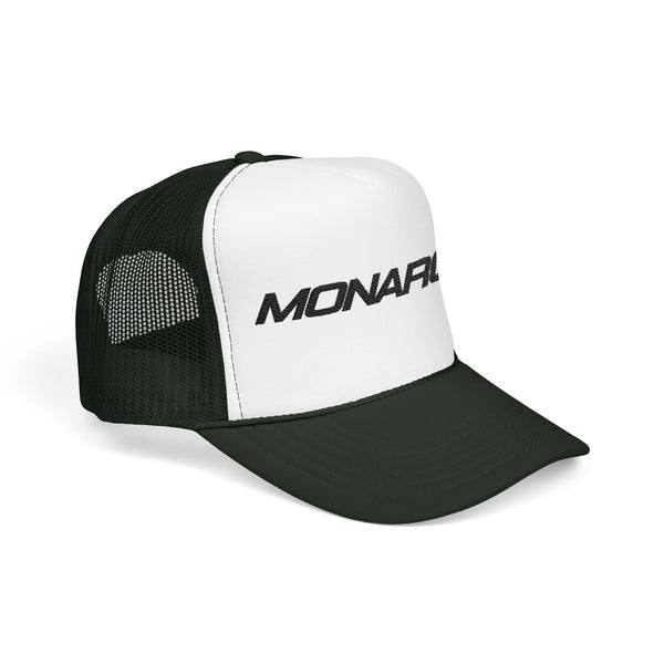 Monarch Trucker Hat — Retro Mesh Foam Cap with 'MONARCH' Logo