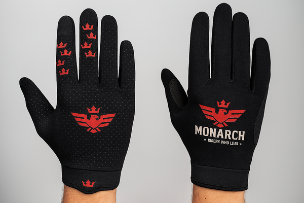 Black moto glove
