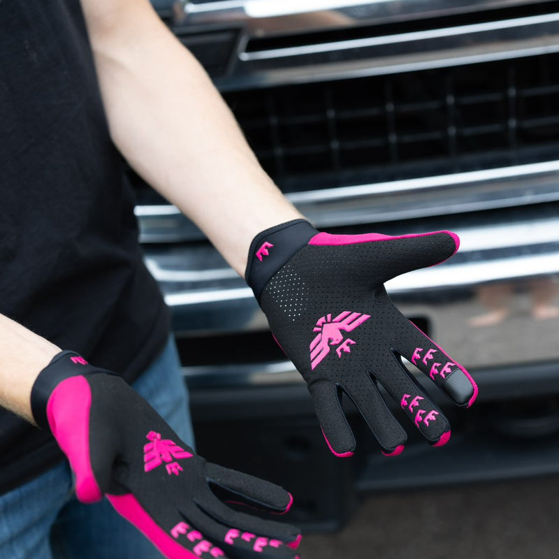 Pink Moto Gloves