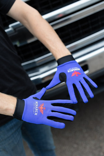 Blue Moto Glove
